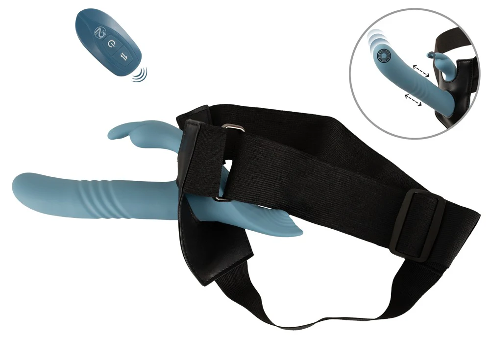 Strap-On med Thrusting Rabbitvibrator - Image 4