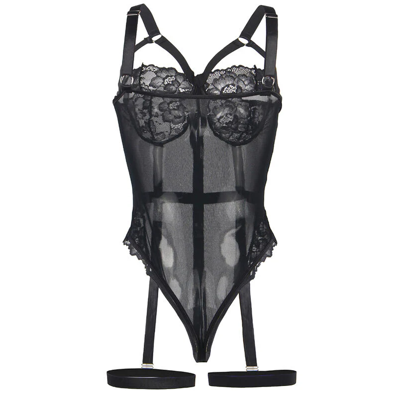 Subblime Svart Spets Teddy - Image 10