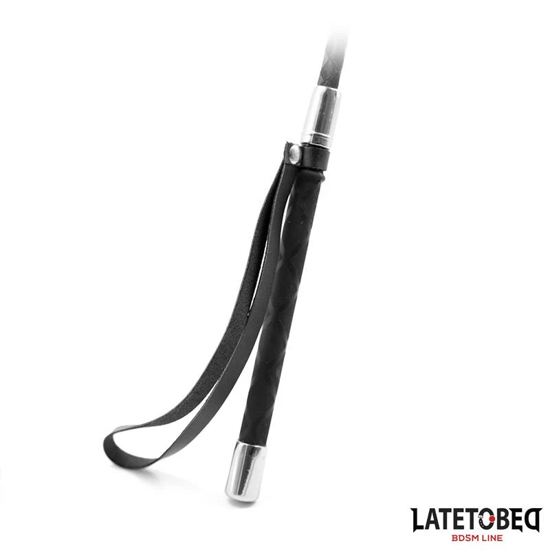 Svart BDSM Piska 60cm PU Läder - Image 4