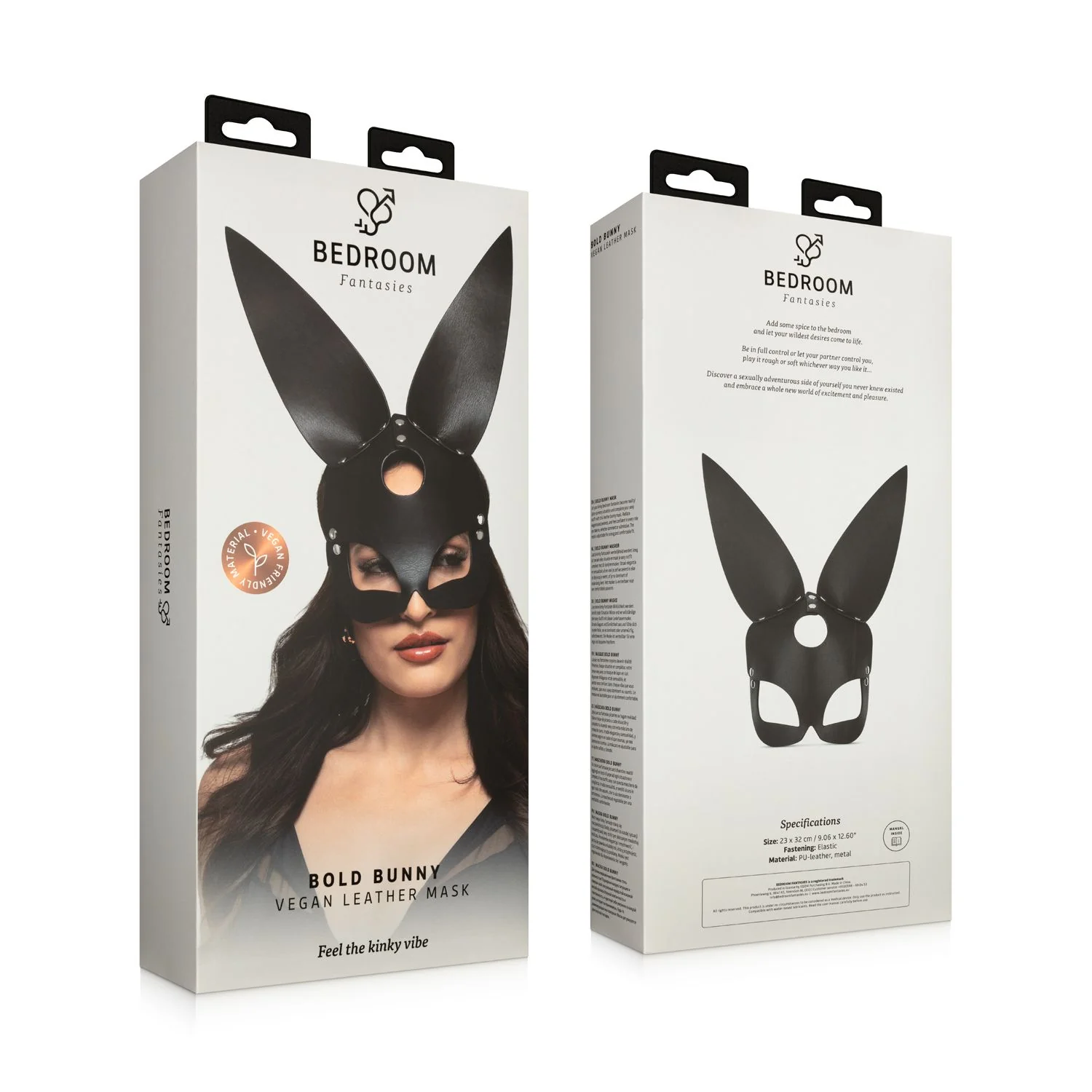 Svart Bunny Mask Läderlook - Image 6