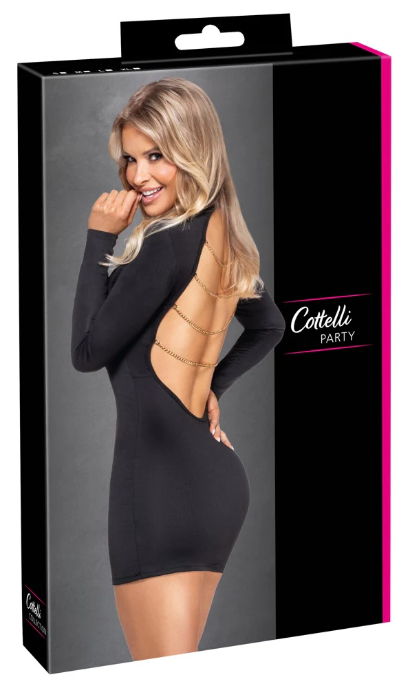 Svart Mini Dress Med Kedjor - Image 7