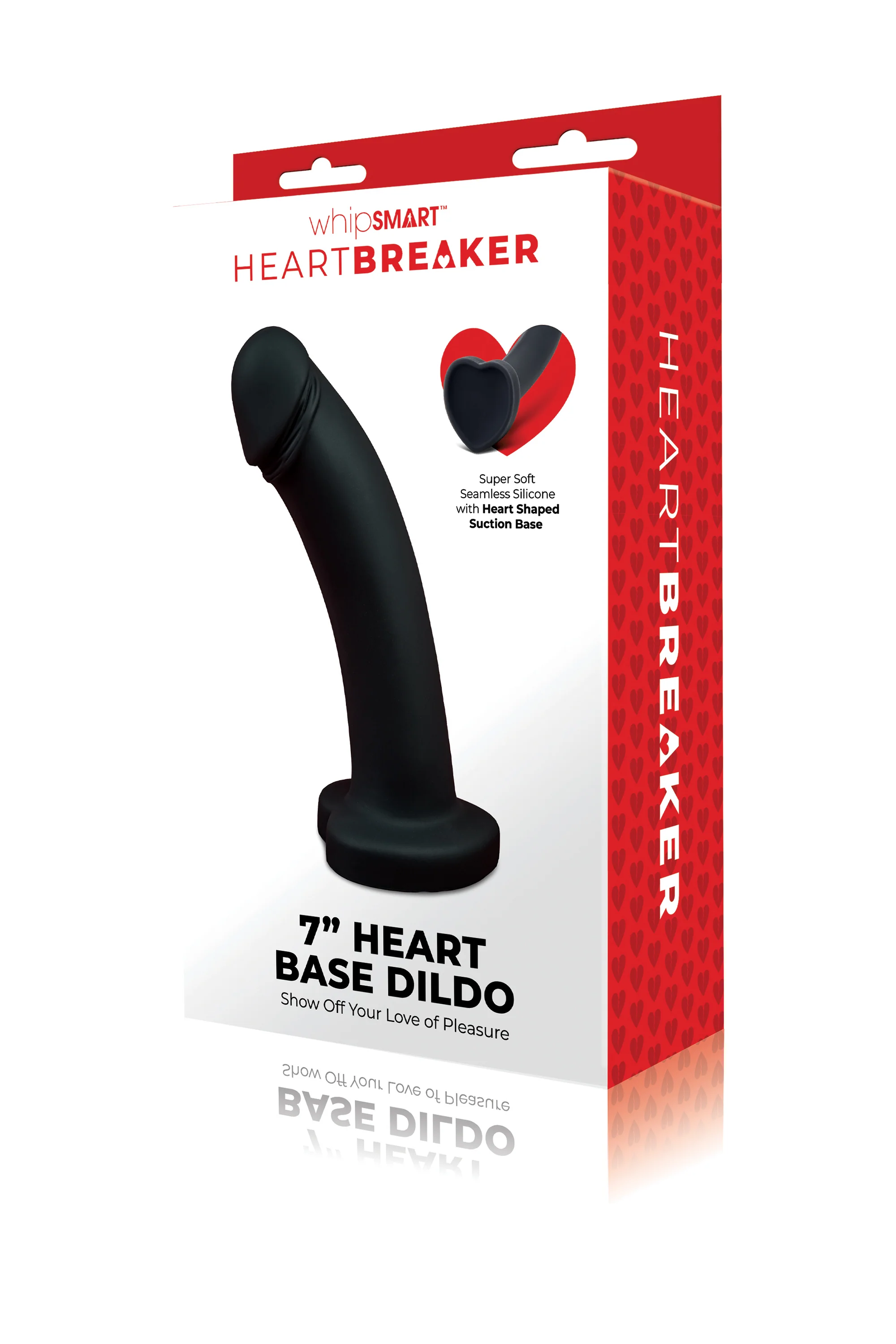 Svart Silikon Dildo Hjärtbas 20 cm - Image 4