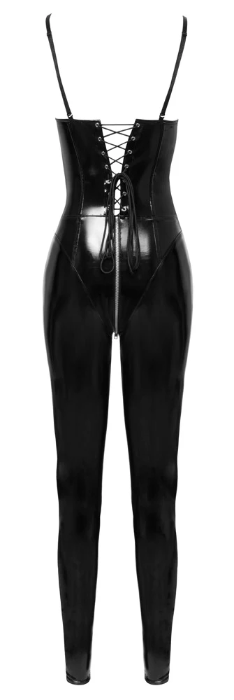 Svart Vinyl Jumpsuit - Image 10