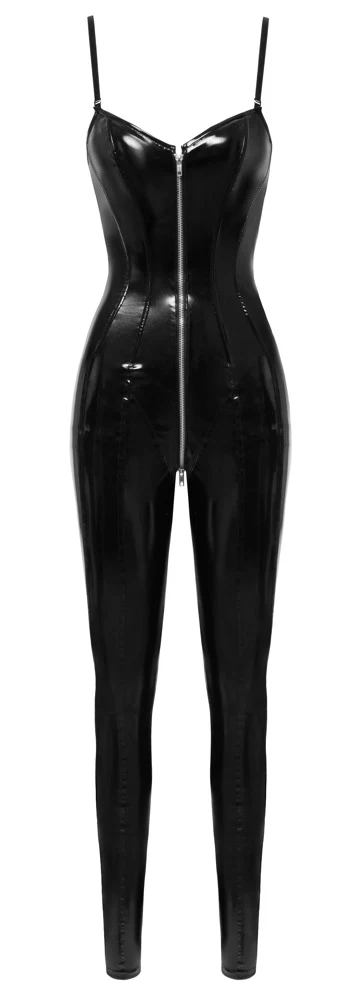 Svart Vinyl Jumpsuit - Image 9