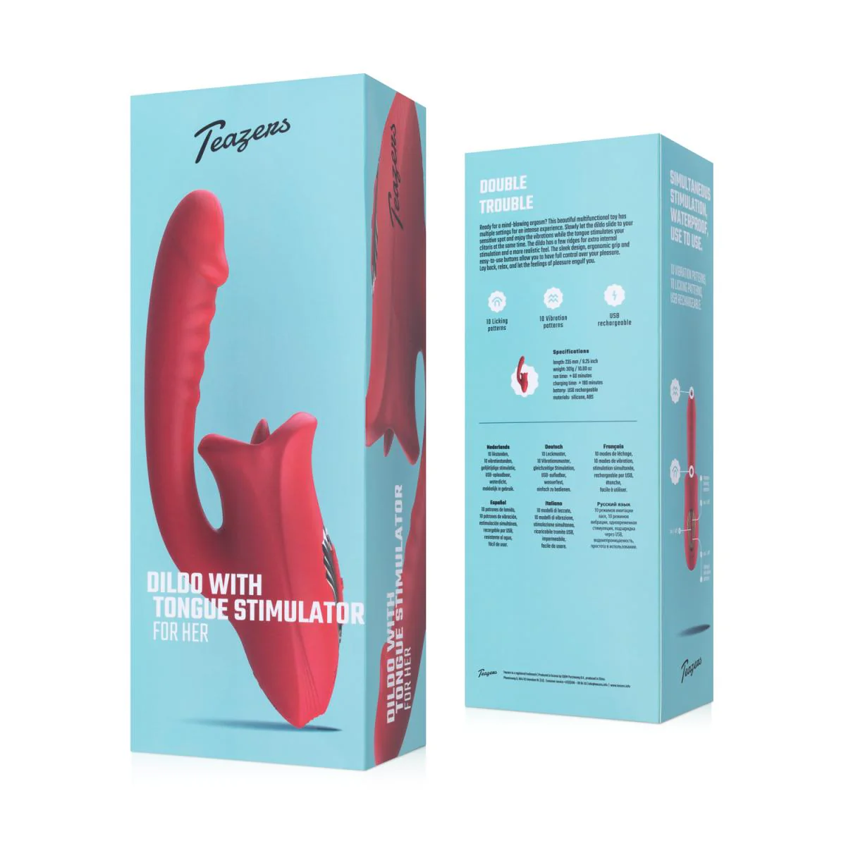 Teazers Dildo with Clitoris Stimulator - Image 4