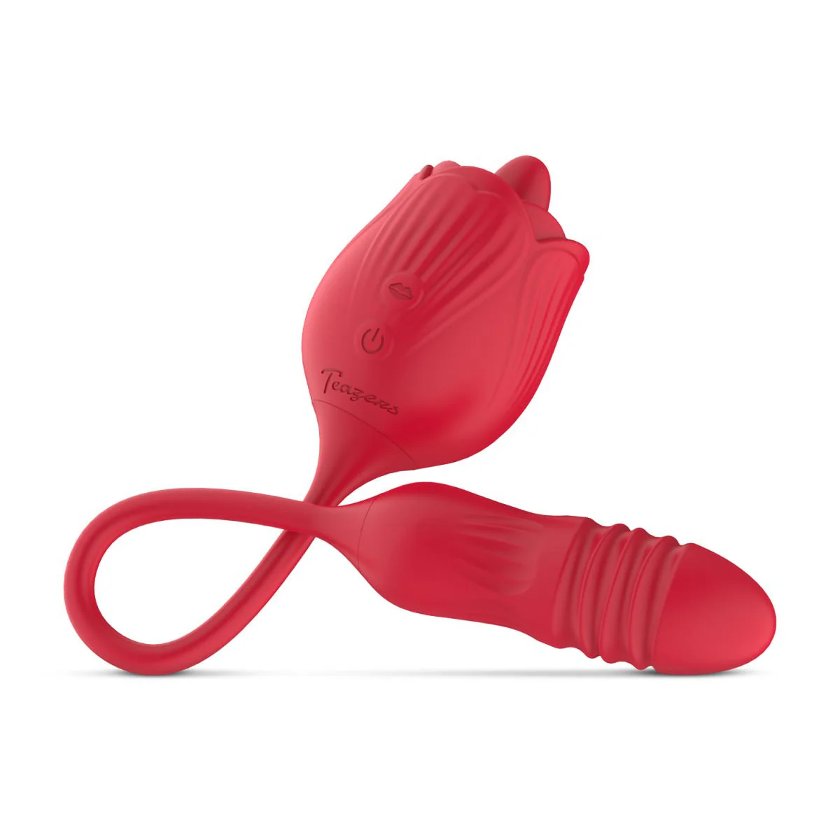 Teazers Rose Vibrator with Thrusting Dildo - Image 2