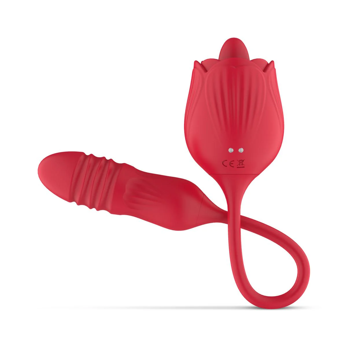 Teazers Rose Vibrator with Thrusting Dildo - Image 3