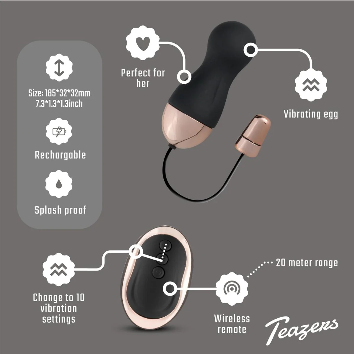 Teazers Vibrating Egg With Remote Control - Image 6