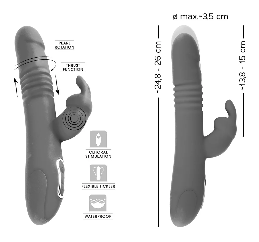 Thrusting Pearl Rabbit Vibrator - Image 6
