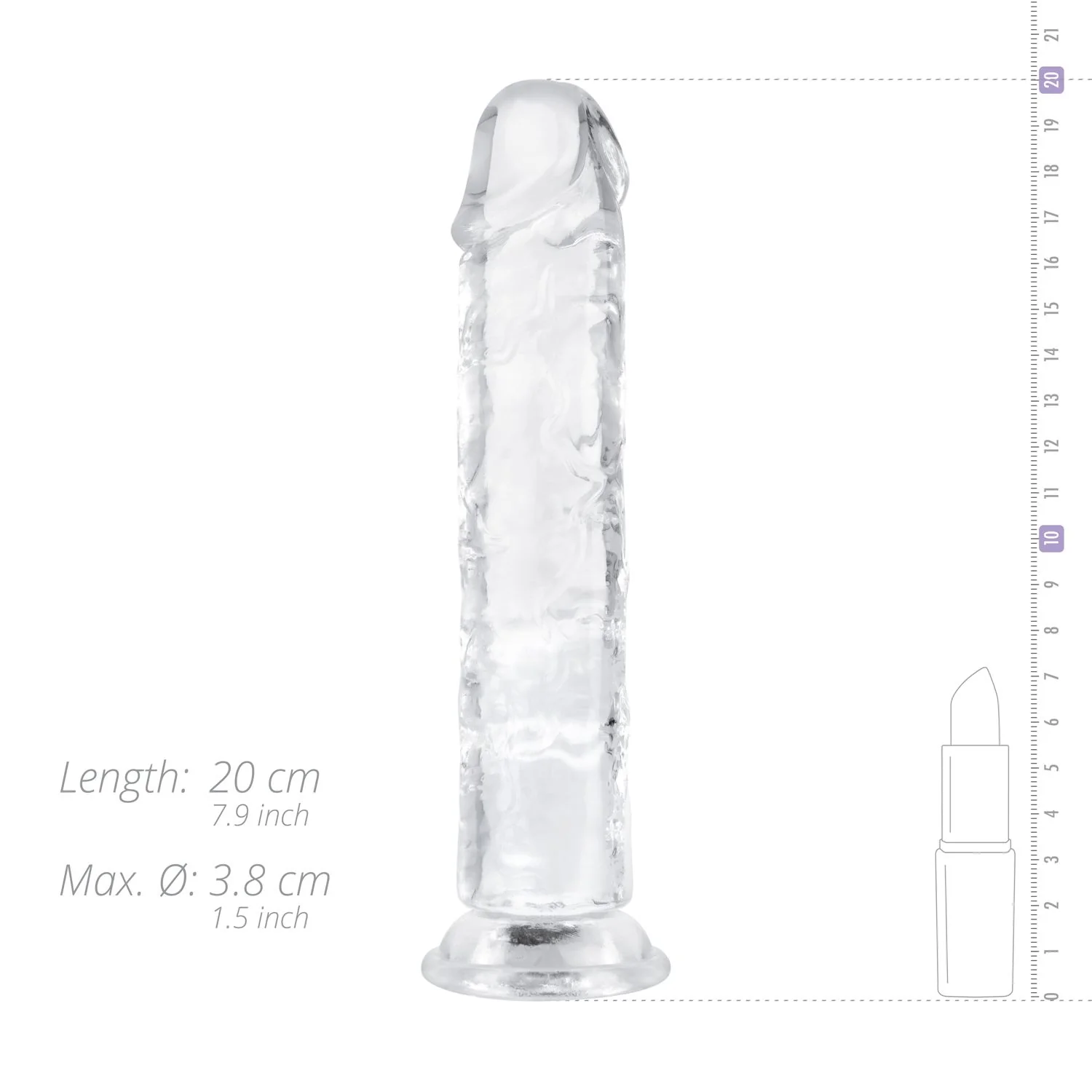 Transparent Jellydildo 20 cm - Image 8