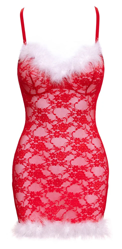 X-Mas Red Lace Klänning - Image 5