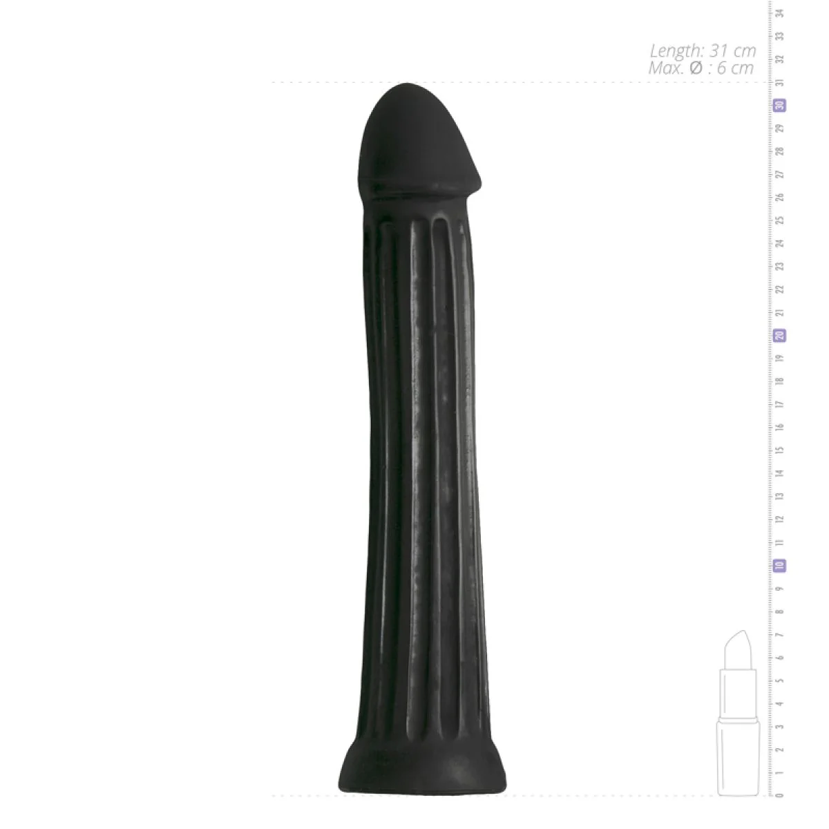 XXL Dildo 31,5 cm Svart
