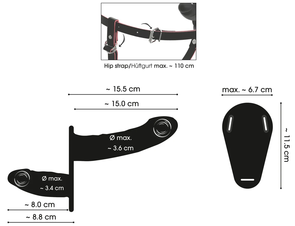 You2Toys RC Vibrating Double Strap-On - Image 5