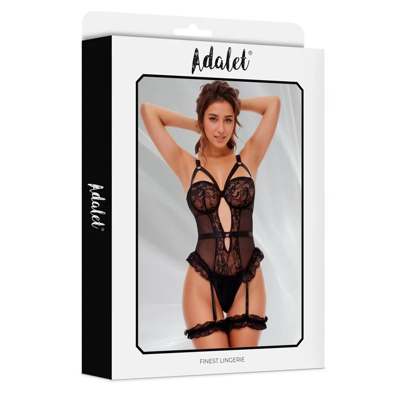 Zoa Spets-Teddy med Garter - Image 3